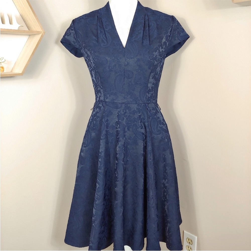 Gal Meets Glam Deep Blue Mini Dress